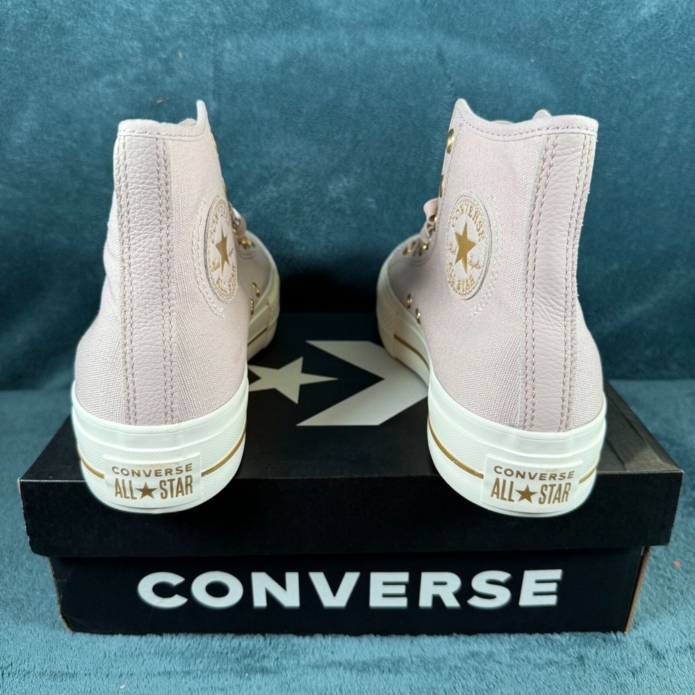 Converse Women's 9.5 High Top Chuck Taylor All Star Lift Sneakers Pink Canvas - Picture 6 of 7